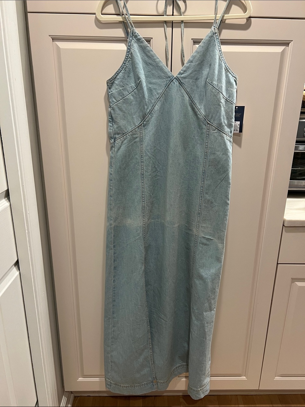 Universal Thread Light Blue Denim Maxi Slip Dress